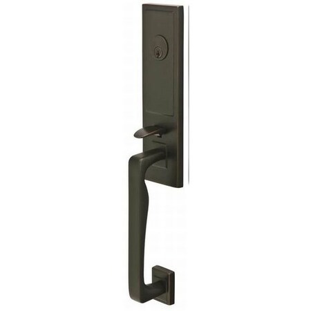 Emtek Oil Rubbed Bronze Handleset 4814STUUS10BLH 4814STUUS10BLH